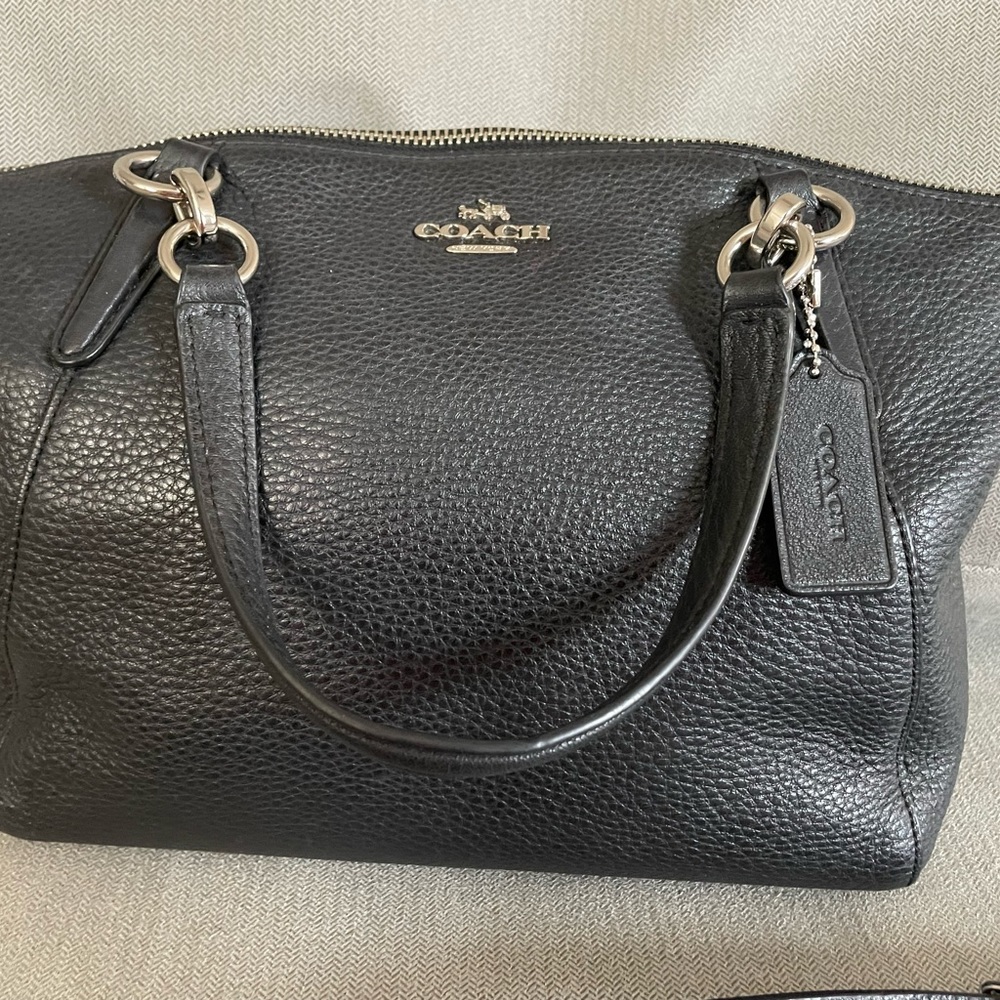 Coach Kelsey Pebble Leather Handbag with FREE wallet